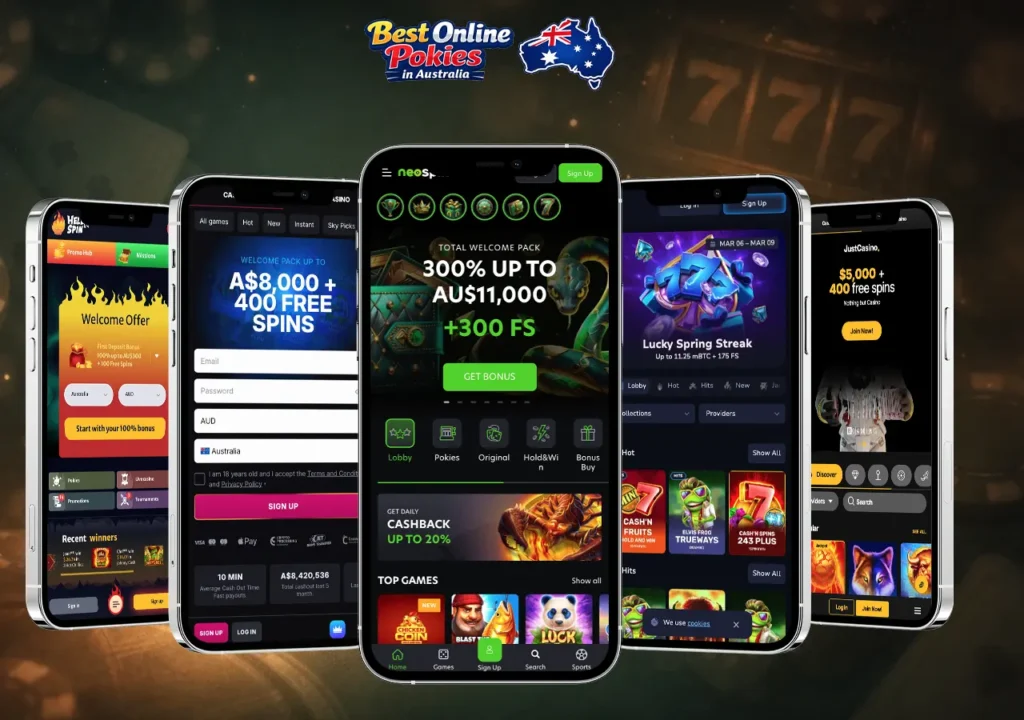 Top online pokies casinos for Australian players